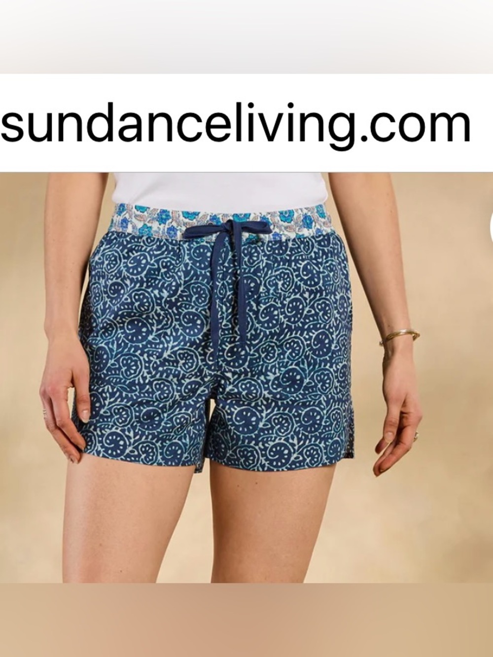 NWT Sundance Kai shorts. Lightweight 100% cotton shorts with drawstring waist. M